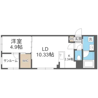 LiveCasa豊平【2階】の間取り