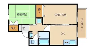 ハイツペガサス【1階】の間取り