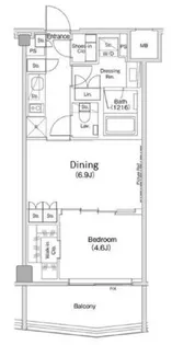 ザ・パークハビオ渋谷クロス【5階】の間取り