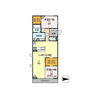 マーレ京町【3階】の間取り