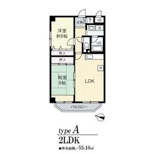 パークハイツ西今川【1階】の間取り