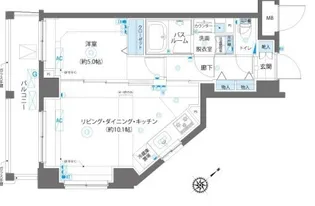 AELL蒲田南【6階】の間取り