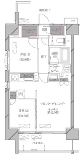 A-standard芝浦【10階】の間取り