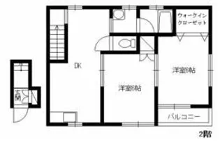 コーポハイブリッヂB棟【2階】の間取り