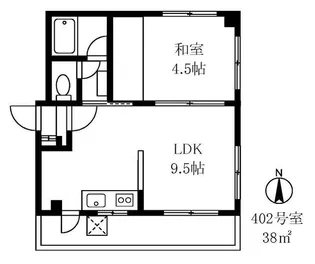 渡部ハイツ【4階】の間取り