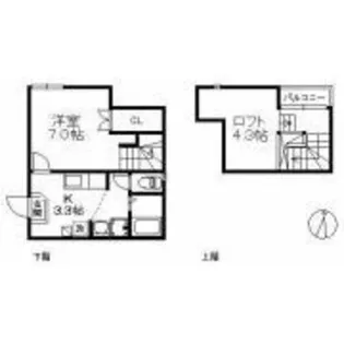 福岡県福岡市西区大字千里【アパート】の間取り