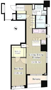 ブラディア日本橋水天宮【8階】の間取り