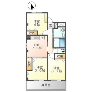 ファビュラス【1階】の間取り