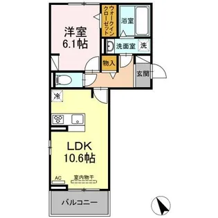 愛知県名古屋市中川区四女子町3【アパート】の間取り