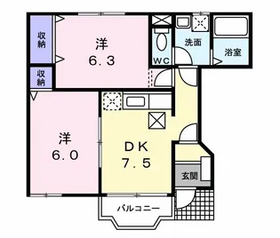 サンパティーク【1階】の間取り