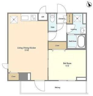 弘進ビル【4階】の間取り