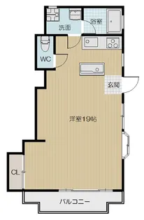 住吉3丁目一戸建て2階【2階】の間取り