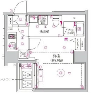 東京都江東区新大橋2【マンション】の間取り