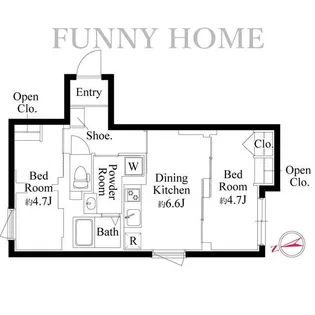 東京都世田谷区下馬2【マンション】の間取り