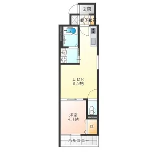 Polias南津守【1階】の間取り
