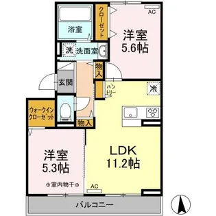 Dーroom Dearcourt 幸町 III【2階】の間取り