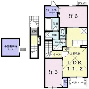 愛知県名古屋市守山区瀬古東3【アパート】の間取り