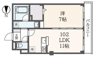 ダイワフラットIII【1階】の間取り