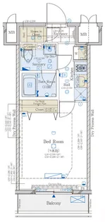 コンシェリア東京 AQUA VERT【6階】の間取り