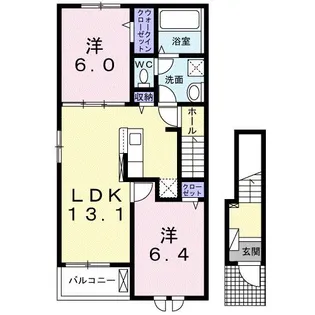 ヒルサイド【2階】の間取り