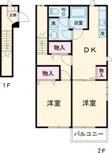 サンシティ B【2階】の間取り