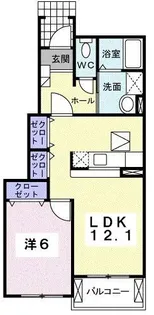 ソラボレB【1階】の間取り