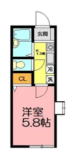 キャピタル逗子【1階】の間取り