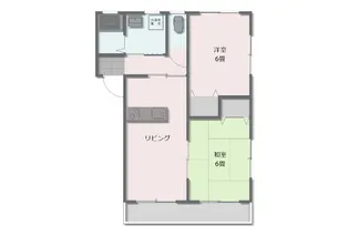 ハイツ長田II【1階】の間取り