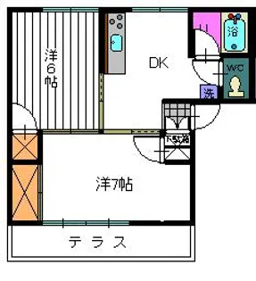 パルハイツ【1階】の間取り