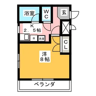 レインボーアカオハイツ【3階】の間取り