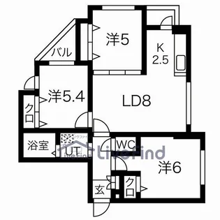 blanc(ブラン)【3階】の間取り