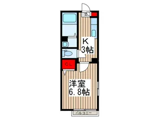栗原ハイツA【1階】の間取り