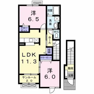 クレンツェ【2階】の間取り
