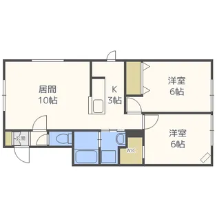 ルミエール 2・1II【1階】の間取り