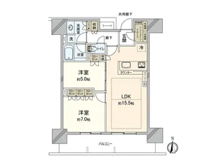 ローレルタワー堺筋本町【16階】の間取り