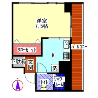 グリーンキャピタル久が原【1階】の間取り