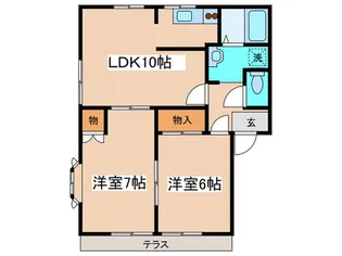 シュレーヌ【1階】の間取り