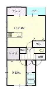 たんぽぽコーポ戸出C棟【2階】の間取り