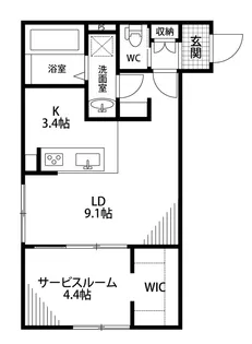 モナベルI【2階】の間取り