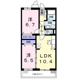 ノウム スペース ピルムII【1階】の間取り