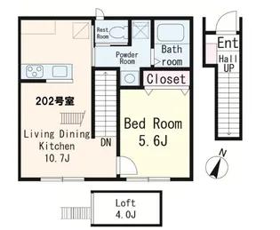 アヴニール大宮【2階】の間取り
