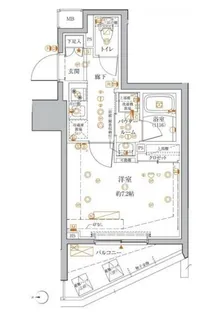 クレイシアIDZ王子マークプレイス【2階】の間取り