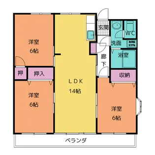 エラン平針【4階】の間取り