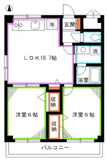 アスコットヒル【2階】の間取り
