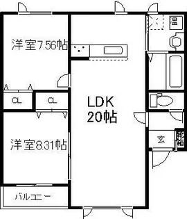 バップバーレンW17 N棟【1階】の間取り