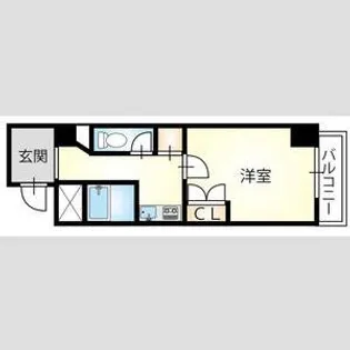 シティガーデン新通【4階】の間取り