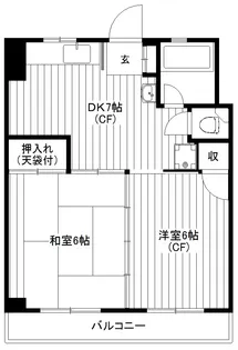 八幡コーポラス【3階】の間取り
