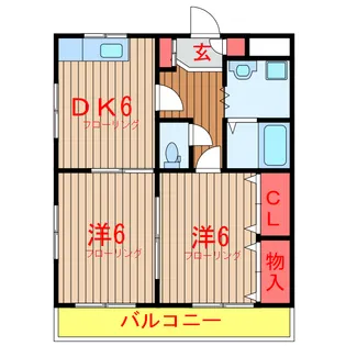 フラット習志野【1階】の間取り
