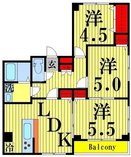 アーク鐘ヶ淵【5階】の間取り