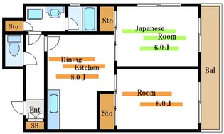 リバーサイドテラス【4階】の間取り